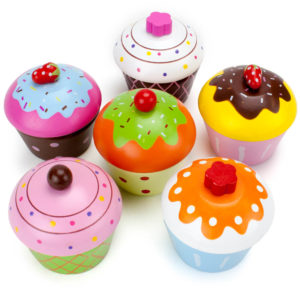Delectable Desserts Petit Fours Kids Cooking Bakery Tea Party Wooden Toys Set 