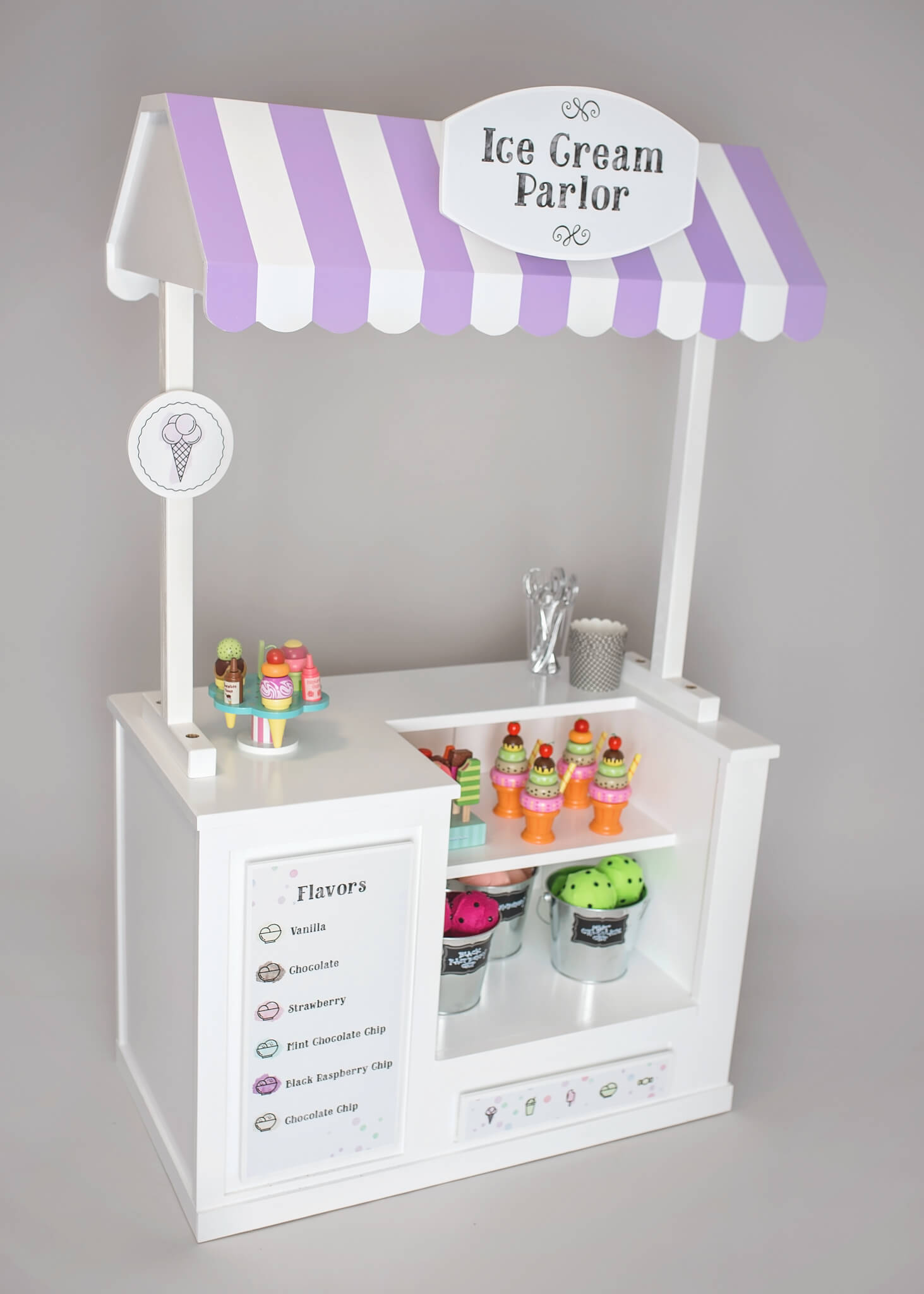 Ice Cream Parlor Play Stand Interchangeable Themes